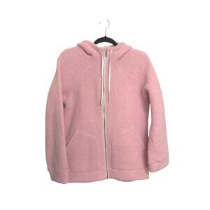 Lululemon Hooded Jacket Womens 4 So Sherpa Heathered Pink Haze Wool Oversized